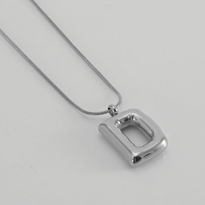 Titanium Steel Hip-Hop Letter Plating Pendant Necklace