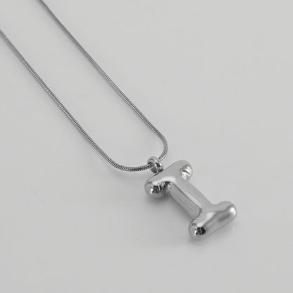 Titanium Steel Hip-Hop Letter Plating Pendant Necklace