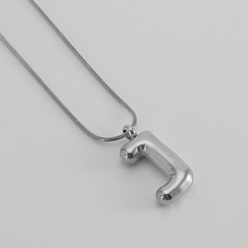 Titanium Steel Hip-Hop Letter Plating Pendant Necklace