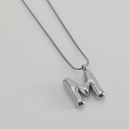 Titanium Steel Hip-Hop Letter Plating Pendant Necklace