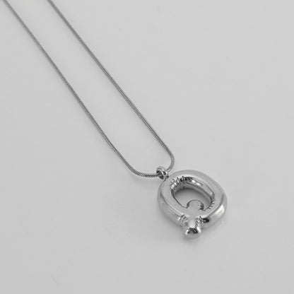 Titanium Steel Hip-Hop Letter Plating Pendant Necklace