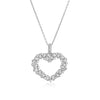 Copper Elegant Simple Style Heart Shape Inlaid Zircon Pendant Necklace