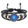 Retro Constellation Pu Leather Knitting Unisex Bracelets