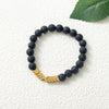 Hip-Hop Geometric Color Block Alloy Blackstone Beaded Unisex Bracelets