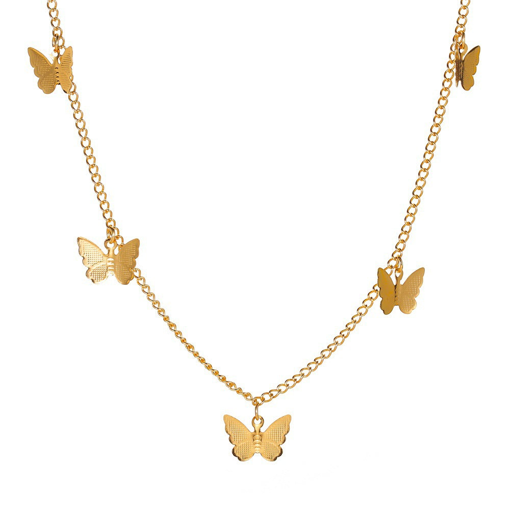 Cute Butterfly Alloy None Plating Women's Necklace