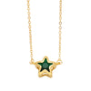 Copper Simple Style Star Plating Inlay Zircon Pendant Necklace