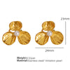 1 Pair Simple Style Flower Plating Titanium Steel Ear Studs