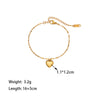 Titanium Steel 18K Gold Plated Vacation Simple Style Commute Heart Shape Polishing Bracelets Earrings Necklace