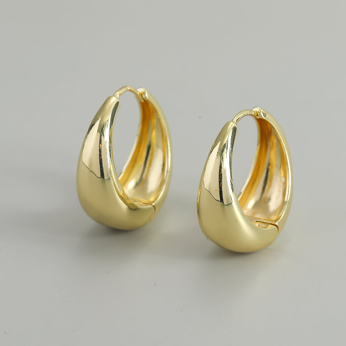 1 Pair IG Style Simple Style Round Handmade Copper White Gold Plated Gold Plated Earrings