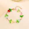 IG Style Flower Imitation Pearl Alloy Resin Women's Bracelets