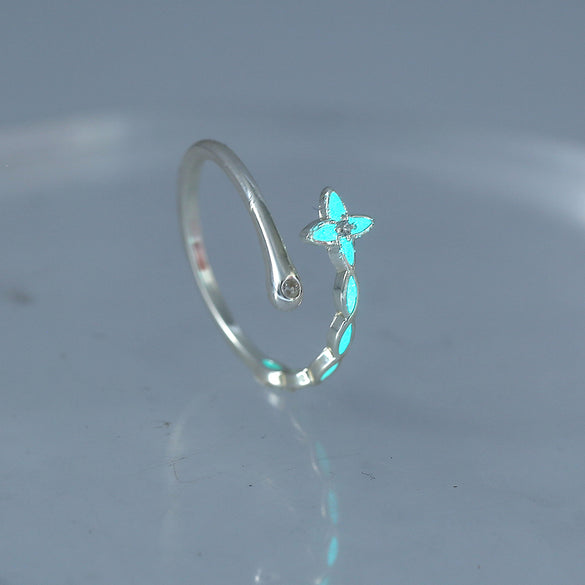 Wholesale Jewelry Simple Style Leaves Texture Resin Copper Zircon Inlay Rings