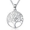 Sterling Silver Elegant Simple Style Life Tree Plating Pendant Necklace Necklace Pendant