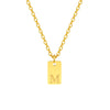 Stainless Steel 18K Gold Plated IG Style Letter Pendant Necklace