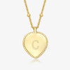 Sterling Silver Gold Plated Simple Style Letter Heart Shape Pendant Necklace