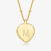 Sterling Silver Gold Plated Simple Style Letter Heart Shape Pendant Necklace