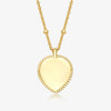 Sterling Silver Gold Plated Simple Style Letter Heart Shape Pendant Necklace