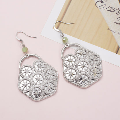 1 Pair Casual Simple Style Bag Alloy Drop Earrings