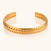 Stainless Steel 18K Gold Plated Simple Style Color Block Bangle