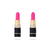 1 Pair Novelty Lipstick Enamel Alloy Rhinestones Ear Studs