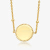 Sterling Silver Gold Plated Simple Style Round Letter Necklace