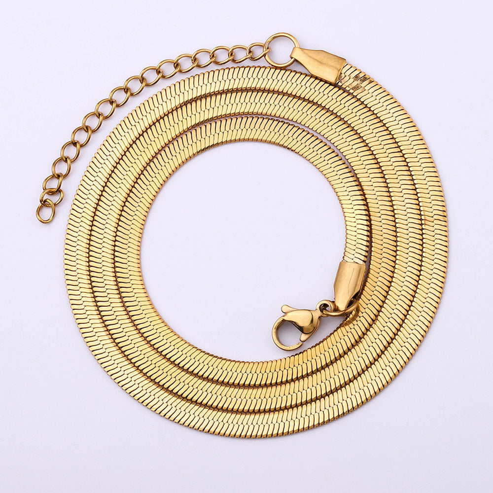 Titanium Steel Casual Hip-Hop Geometric Plating Necklace