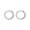 1 Pair Basic Round Handmade Copper Copper White Gold Plated Hoop Earrings