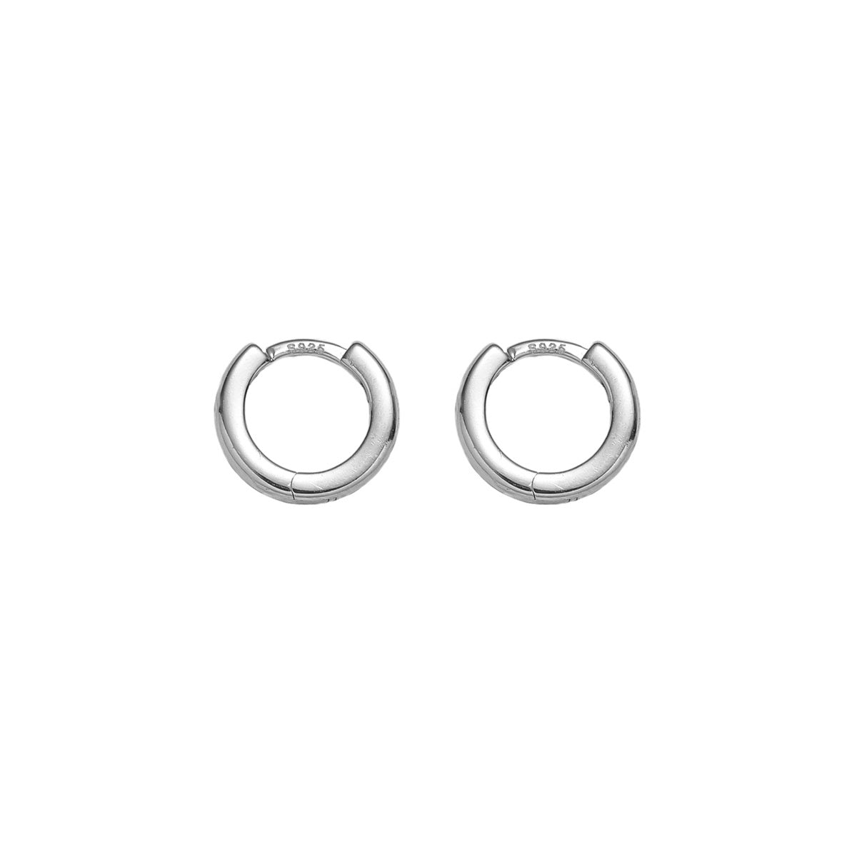 1 Pair Basic Round Handmade Copper Copper White Gold Plated Hoop Earrings