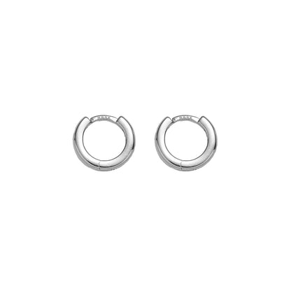 1 Pair Basic Round Handmade Copper Copper White Gold Plated Hoop Earrings