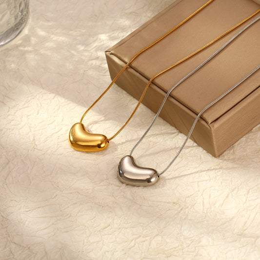 Stainless Steel 18K Gold Plated Simple Style Solid Color Necklace