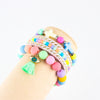 Sweet Cross Devil's Eye Color Block Arylic Alloy Polyester Beaded Women's Bracelets