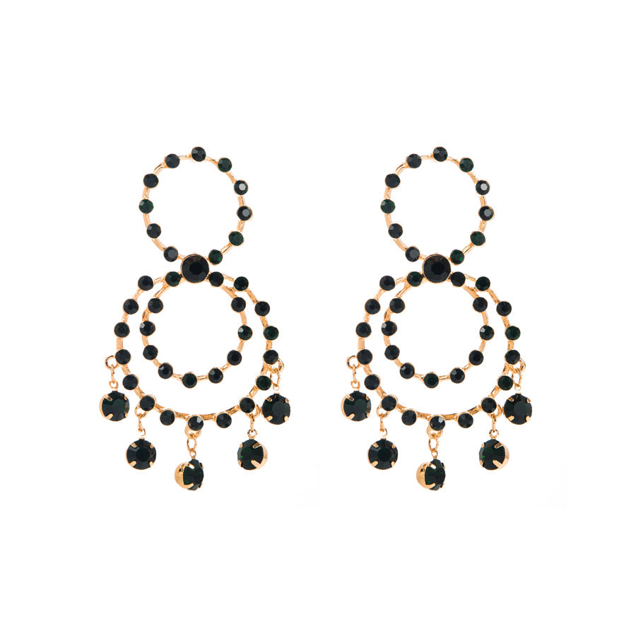 1 Pair Elegant Geometric Circle Alloy Drop Earrings