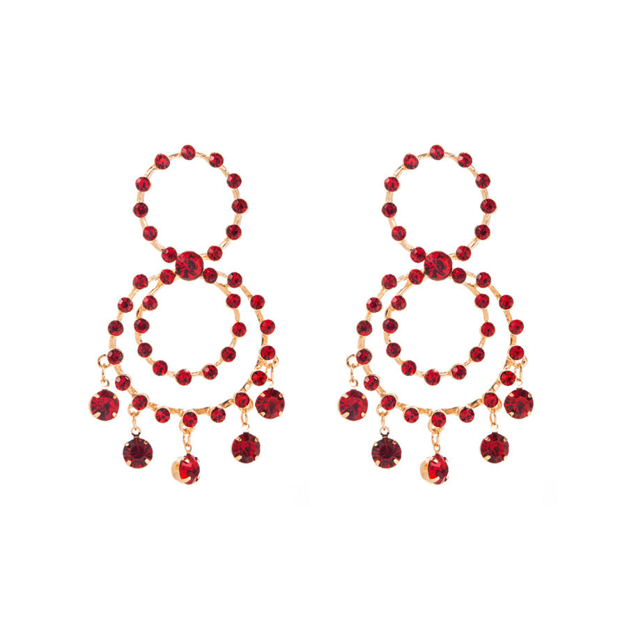 1 Pair Elegant Geometric Circle Alloy Drop Earrings