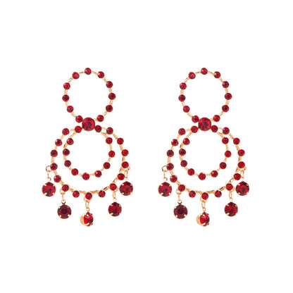 1 Pair Elegant Geometric Circle Alloy Drop Earrings