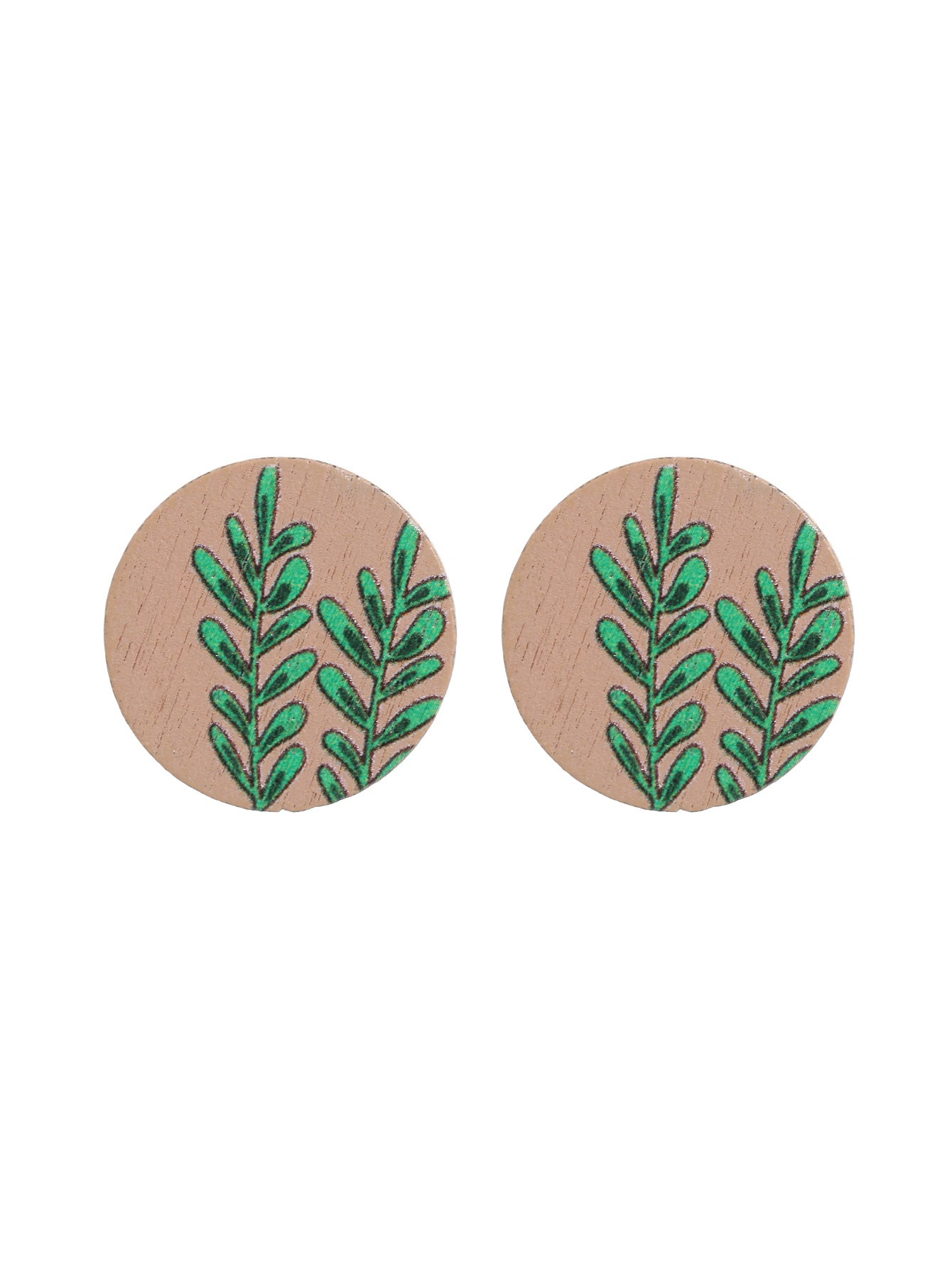 1 Pair Pastoral Sunflower Flower Wood Ear Studs