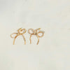 1 Pair Vintage Style Simple Style Commute Bow Knot Copper 14K Gold Plated Drop Earrings