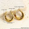 1 Pair Vacation Simple Style Geometric Plating Stainless Steel 18K Gold Plated Earrings