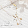 Stainless Steel Imitation Pearl Shell 14K Gold Plated IG Style Shiny Butterfly Beaded Inlay Shell Zircon Double Layer Necklaces Pendant Necklace