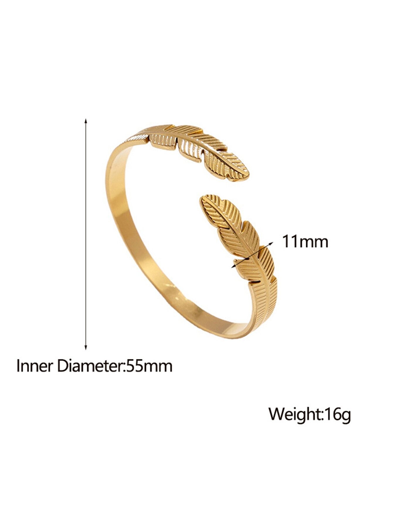 Titanium Steel 18K Gold Plated Exaggerated Simple Style British Style Round Oval Solid Color Criss Cross Polishing Bangle