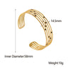 Titanium Steel 18K Gold Plated Vintage Style Exaggerated Round Flower Snake Polishing Enamel Hollow Out Bangle