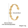 Titanium Steel 18K Gold Plated Vintage Style Exaggerated Round Flower Snake Polishing Enamel Hollow Out Bangle