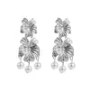 1 Pair IG Style Elegant Luxurious Flower Tassel Imitation Pearl Alloy Gold Plated Silver Plated Drop Earrings