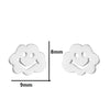 1 Pair Simple Style Solid Color Stainless Steel Irregular Plating Silver Plated Ear Studs