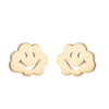 1 Pair Simple Style Solid Color Stainless Steel Irregular Plating Silver Plated Ear Studs