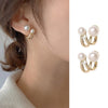 Fashion Bow Knot Alloy Plating Inlay Artificial Gemstones Pearl Women's Drop Earrings 1 Pair