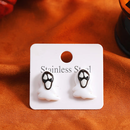 1 Pair Funny Grimace Plastic Ear Studs