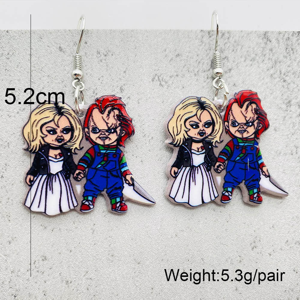 1 Pair Vacation Cartoon Character Arylic Earrings