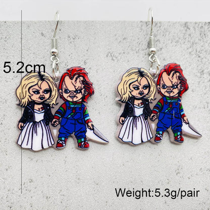 1 Pair Vacation Cartoon Character Arylic Earrings