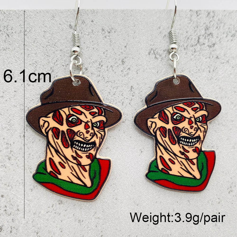 1 Pair Vacation Cartoon Character Arylic Earrings