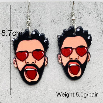 1 Pair Vacation Cartoon Character Arylic Earrings