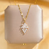 Titanium Steel Gold Plated Glam Luxurious Plating Inlay Solid Color Diamond Pendant Necklace